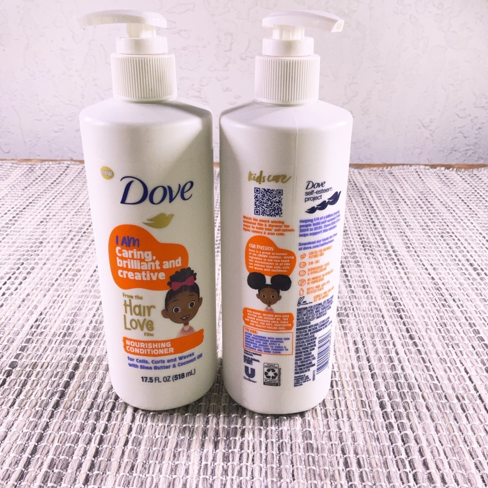 DOVE~Kids' Nourishing Pump Conditioner For Coils, Curls & Waves 17.5 fl Lot Of 2